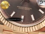 DayDate 40 228235 ARF 904L Steel Brown Stick Dial on President Bracelet VR3255 - Görsel 12