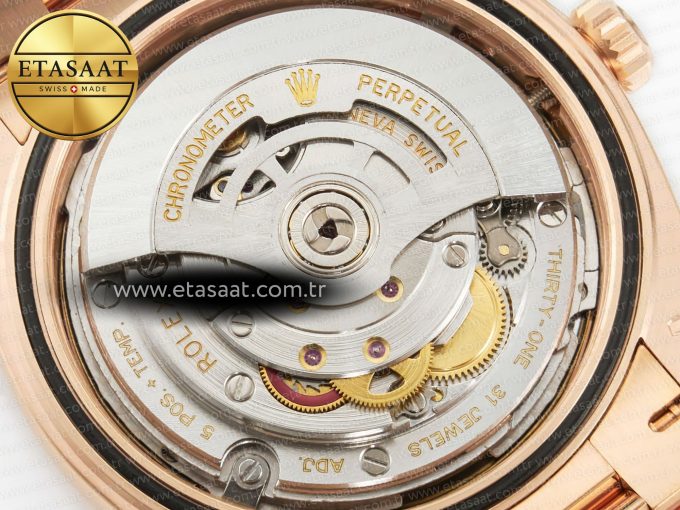DayDate 40 228235 ARF 904L Steel Brown Stick Dial on President Bracelet VR3255 - Görsel 22