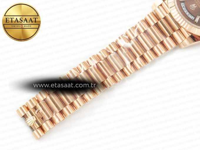 DayDate 40 228235 ARF 904L Steel Brown Stick Dial on President Bracelet VR3255 - Görsel 27
