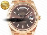 DayDate 40 228235 ARF 904L Steel Brown Stick Dial on President Bracelet VR3255 - Görsel 4