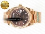 DayDate 40 228235 ARF 904L Steel Brown Stick Dial on President Bracelet VR3255 - Görsel 9