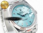 DayDate 40 228236 ARF 904L Steel Tiffany Blue Crystal Diamonds Bezel on President Bracelet VR3255 - Görsel 5