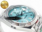 DayDate 40 228236 ARF 904L Steel Tiffany Blue Crystal Diamonds Bezel on President Bracelet VR3255 - Görsel 7
