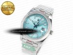 DayDate 40 228236 ARF 904L Steel Tiffany Blue Stick Dial on President Bracelet VR3255