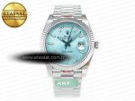DayDate 40 228236 ARF 904L Steel Tiffany Blue Stick Dial on President Bracelet VR3255 - Görsel 3