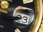DayDate 40 228238 ARF 904L Steel Black Crystal Diamonds Bezel on President Bracelet VR3255 - Görsel 10