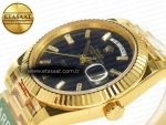 DayDate 40 228238 ARF 904L Steel Black Crystal Diamonds Bezel on President Bracelet VR3255 - Görsel 6