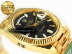 DayDate 40 228238 ARF 904L Steel Black Crystal Diamonds Bezel on President Bracelet VR3255 - Görsel 7