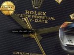 DayDate 40 228238 ARF 904L Steel Black Crystal Diamonds Bezel on President Bracelet VR3255 - Görsel 9