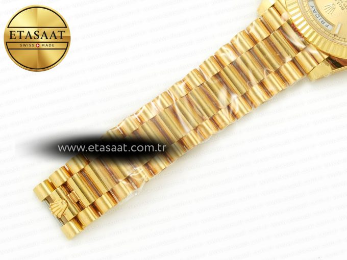 DayDate 40 228238 ARF 904L Steel Gold Stick Dial on President Bracelet VR3255 - Görsel 26
