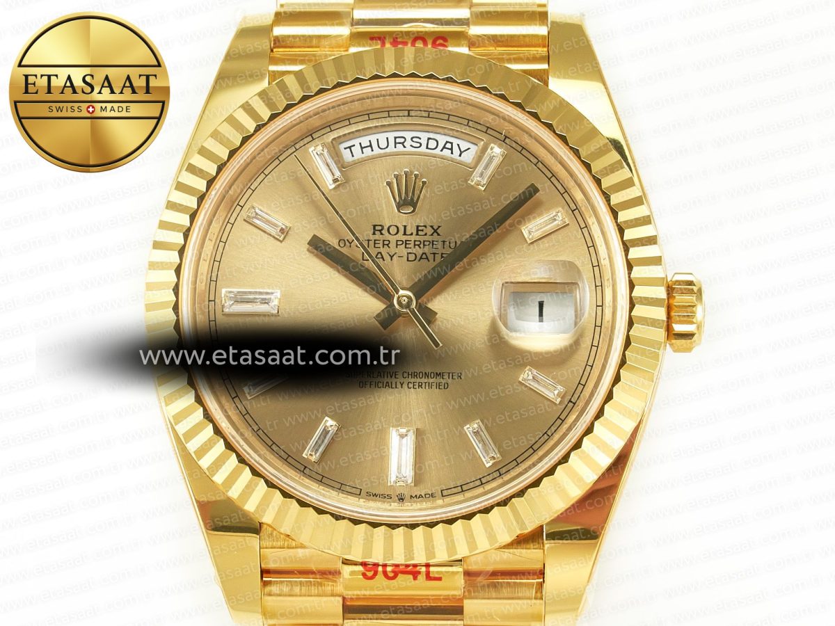 Rolex DayDate 228238 Steel YG Crystal Diamonds VR3255 - Görsel 3