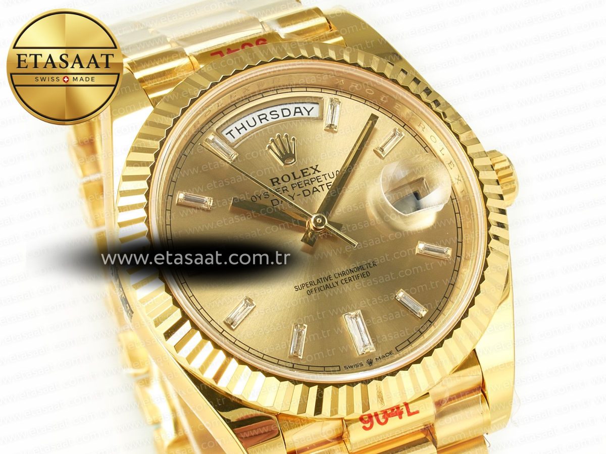 Rolex DayDate 228238 Steel YG Crystal Diamonds VR3255 - Görsel 4