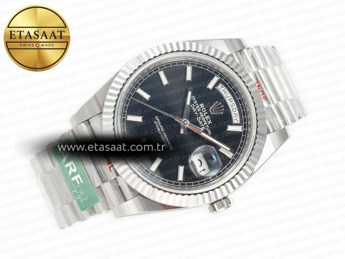 DayDate 40 228239 ARF 904L Steel Black Dial on President Bracelet VR3255 - Görsel 4