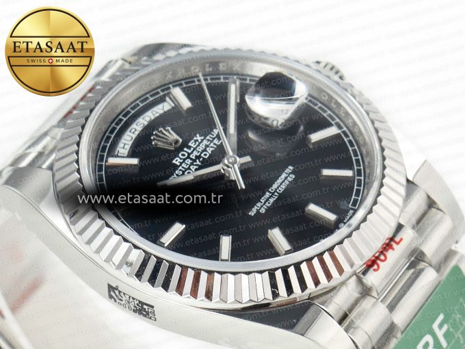 DayDate 40 228239 ARF 904L Steel Black Dial on President Bracelet VR3255 - Görsel 7