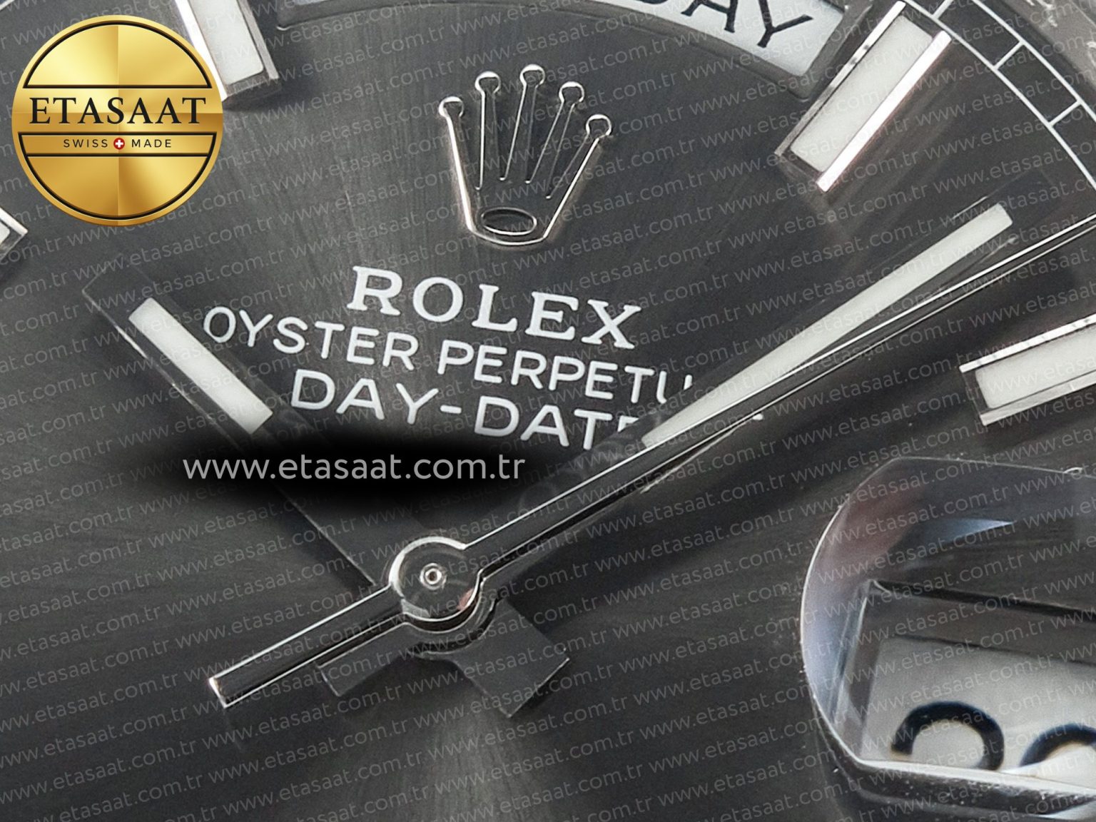 DayDate 40 228239 ARF 904L Steel Grey Stick Dial on President Bracelet VR3255 - Görsel 10