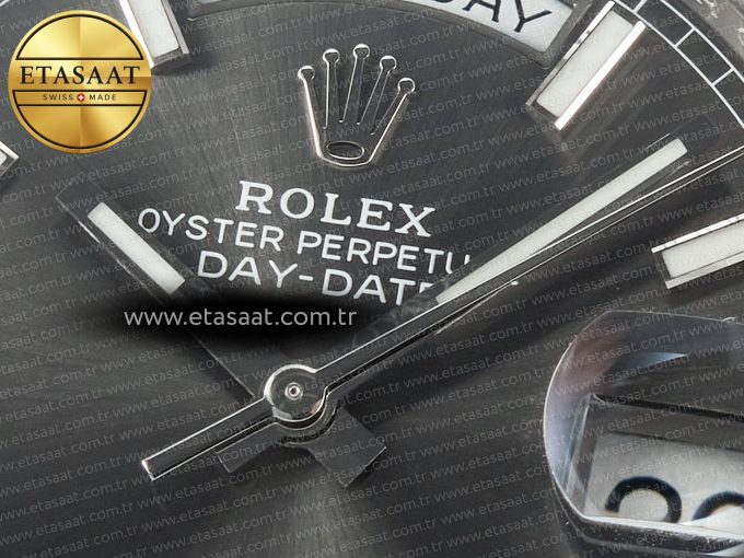 DayDate 40 228239 ARF 904L Steel Grey Stick Dial on President Bracelet VR3255 - Görsel 10