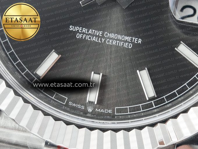 DayDate 40 228239 ARF 904L Steel Grey Stick Dial on President Bracelet VR3255 - Görsel 12