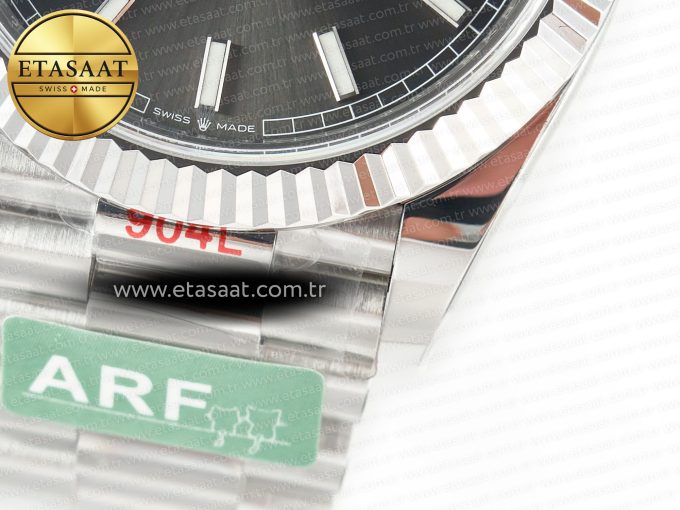 DayDate 40 228239 ARF 904L Steel Grey Stick Dial on President Bracelet VR3255 - Görsel 13