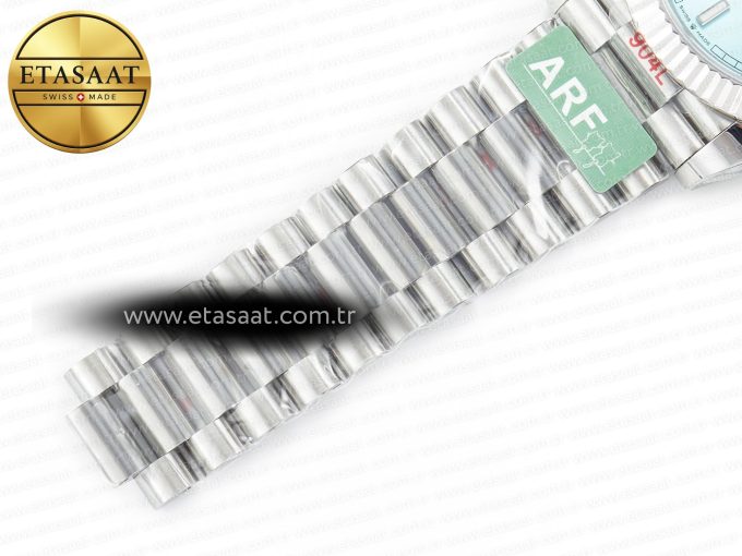 DayDate 40 228239 ARF 904L Steel Grey Stick Dial on President Bracelet VR3255 - Görsel 26