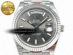 DayDate 40 228239 ARF 904L Steel Grey Stick Dial on President Bracelet VR3255 - Görsel 4