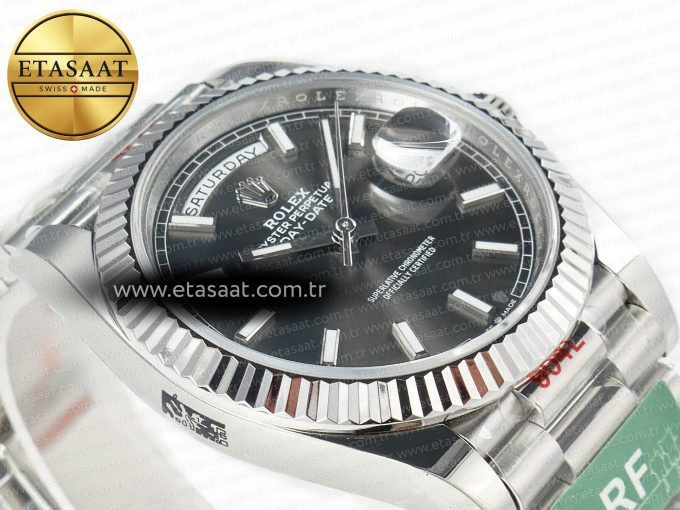 DayDate 40 228239 ARF 904L Steel Grey Stick Dial on President Bracelet VR3255 - Görsel 7