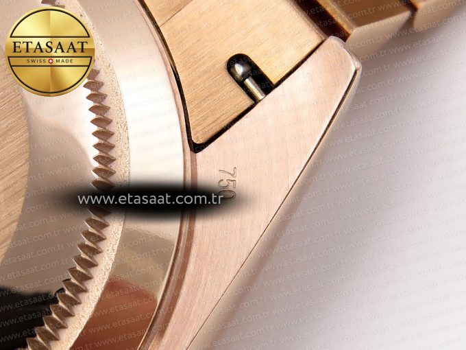 DayDate 40 RG GSF GAIN WEIGHT GREEN ROMAN DIAL ON PRESIDENT BRACELET A2836 - Görsel 12