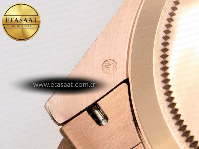 DayDate 40 RG GSF GAIN WEIGHT GREEN ROMAN DIAL ON PRESIDENT BRACELET A2836 - Görsel 15