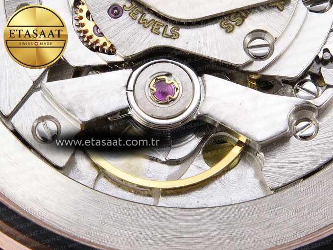 DayDate 40 RG GSF GAIN WEIGHT GREEN ROMAN DIAL ON PRESIDENT BRACELET A2836 - Görsel 21