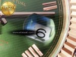 DayDate 40 RG GSF GAIN WEIGHT GREEN ROMAN DIAL ON PRESIDENT BRACELET A2836 - Görsel 25