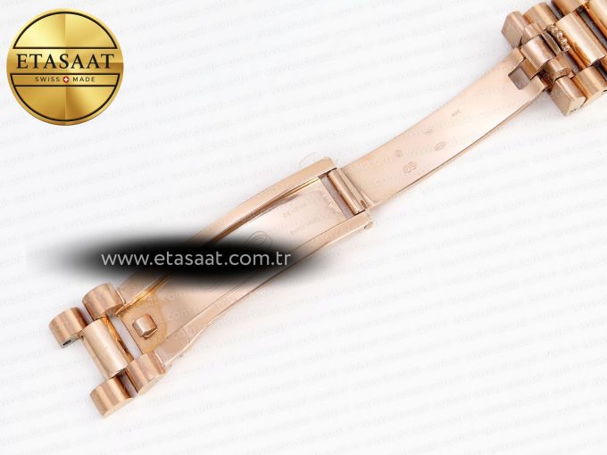 DayDate 40 RG GSF GAIN WEIGHT GREEN ROMAN DIAL ON PRESIDENT BRACELET A2836 - Görsel 30