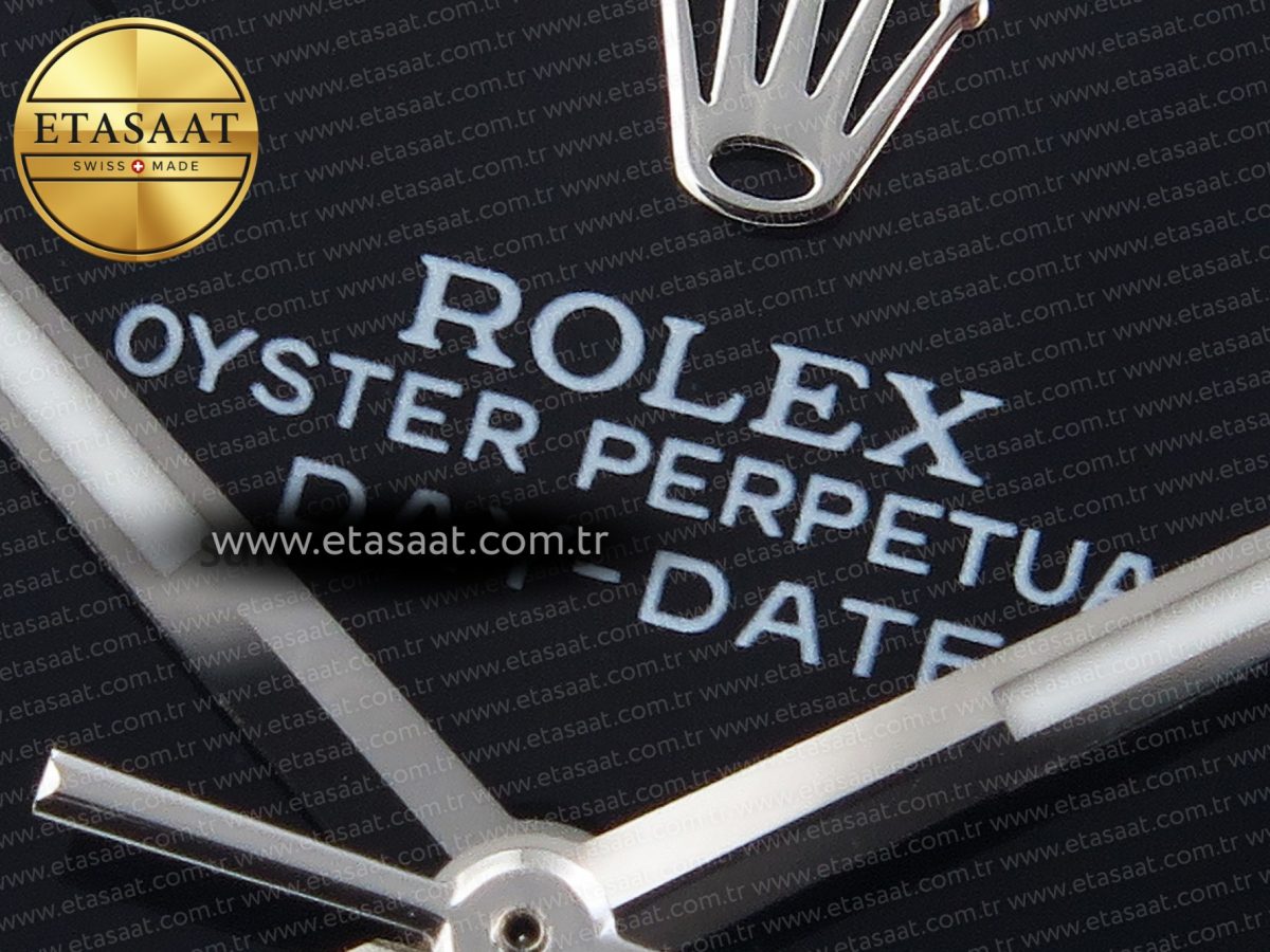 DayDate 40 SS GSF GAIN WEIGHT BLACK STICK DIAL ON PRESIDENT BRACELET A2836 - Görsel 10