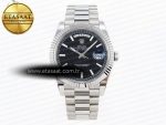 DayDate 40 SS GSF GAIN WEIGHT BLACK STICK DIAL ON PRESIDENT BRACELET A2836 - Görsel 3