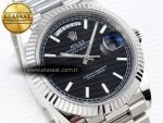 DayDate 40 SS GSF GAIN WEIGHT BLACK STICK DIAL ON PRESIDENT BRACELET A2836 - Görsel 5