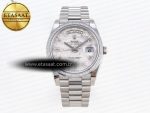 DayDate 40 SS GSF GAIN WEIGHT METEORITE CRYSTAL DIAL DIAMONDS BEZEL ON PRESIDENT BRACELET A2836 - Görsel 3