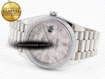 DayDate 40 SS GSF GAIN WEIGHT METEORITE CRYSTAL DIAL DIAMONDS BEZEL ON PRESIDENT BRACELET A2836 - Görsel 7