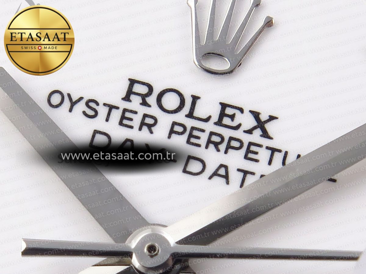 DayDate 40 SS GSF GAIN WEIGHT WHITE ROMAN DIAL DIAMONDS BEZEL ON PRESIDENT BRACELET A2836 - Görsel 23