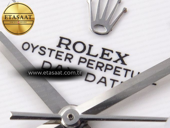 DayDate 40 SS GSF GAIN WEIGHT WHITE ROMAN DIAL DIAMONDS BEZEL ON PRESIDENT BRACELET A2836 - Görsel 23