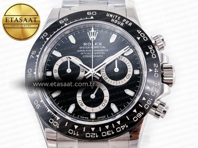 Daytona 116500 LN 904L SS Case ZF 1:1 Best Edition Black Dial On 904L SS Bracelet SH4130 - Görsel 4