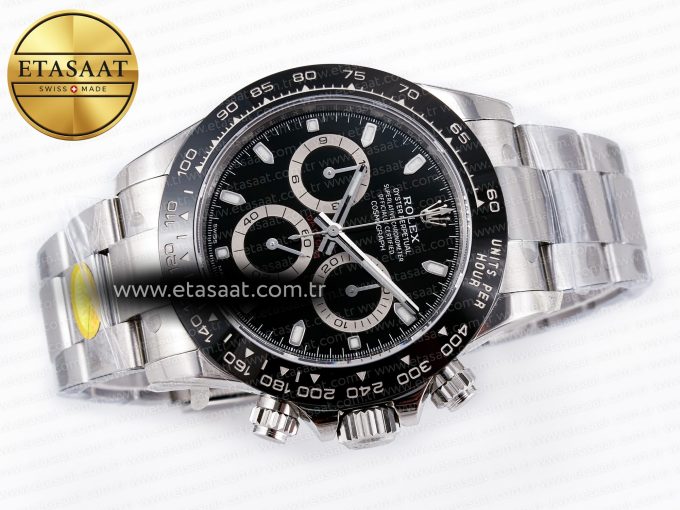 Daytona 116500 LN 904L SS Case ZF 1:1 Best Edition Black Dial On 904L SS Bracelet SH4130 - Görsel 6