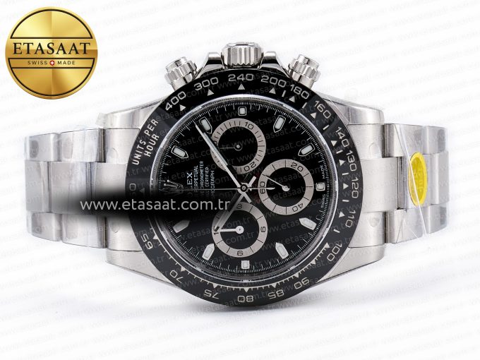 Daytona 116500 LN 904L SS Case ZF 1:1 Best Edition Black Dial On 904L SS Bracelet SH4130 - Görsel 7