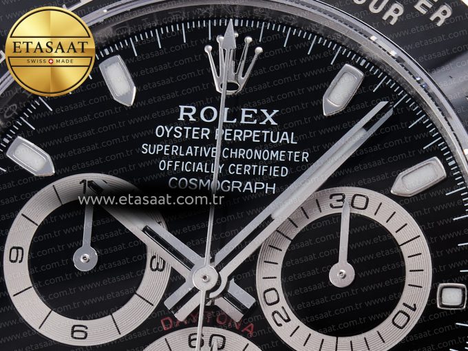 Daytona 116500 LN 904L SS Case ZF 1:1 Best Edition Black Dial On 904L SS Bracelet SH4130 - Görsel 8