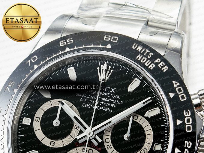 Daytona 116500 VSF 1:1 Best Edition 904L Steel Black Dial on SS Braclet DD4130 - Görsel 10