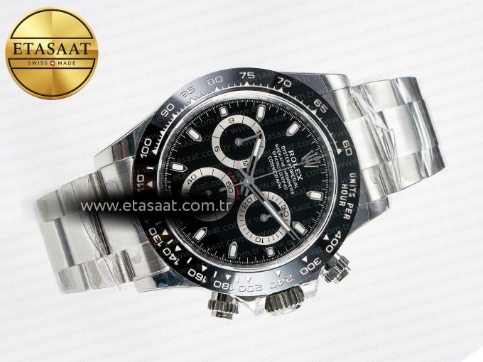 Daytona 116500 VSF 1:1 Best Edition 904L Steel Black Dial on SS Braclet DD4130 - Görsel 8