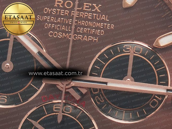 Daytona 116505 RG Clean 1:1 Best Edition Brown Stick Dial on RG Bracelet A4130 - Görsel 11