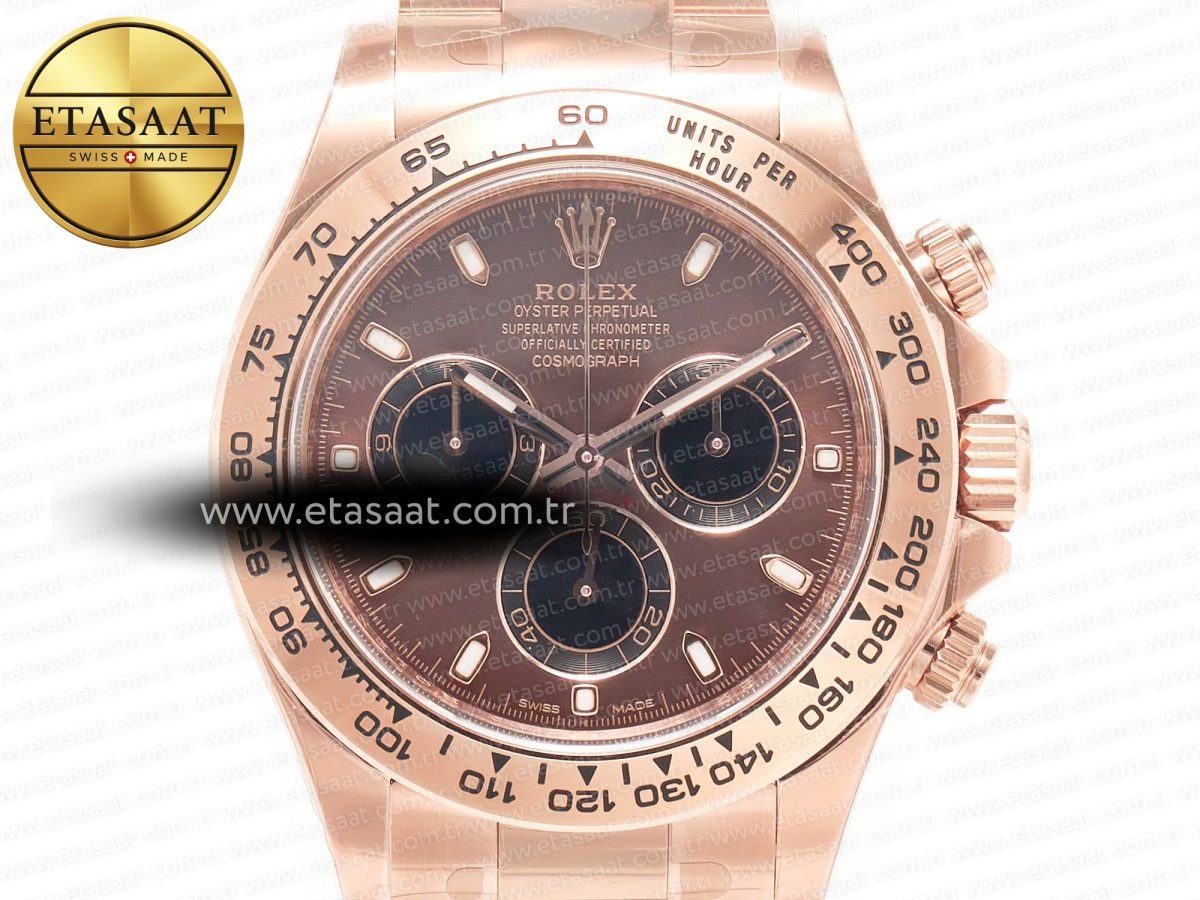 Daytona 116505 RG Clean 1:1 Best Edition Brown Stick Dial on RG Bracelet A4130 - Görsel 4