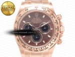 Daytona 116505 RG Clean 1:1 Best Edition Brown Stick Dial on RG Bracelet A4130 - Görsel 4