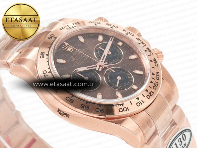 Daytona 116505 RG Clean 1:1 Best Edition Brown Stick Dial on RG Bracelet A4130 - Görsel 7