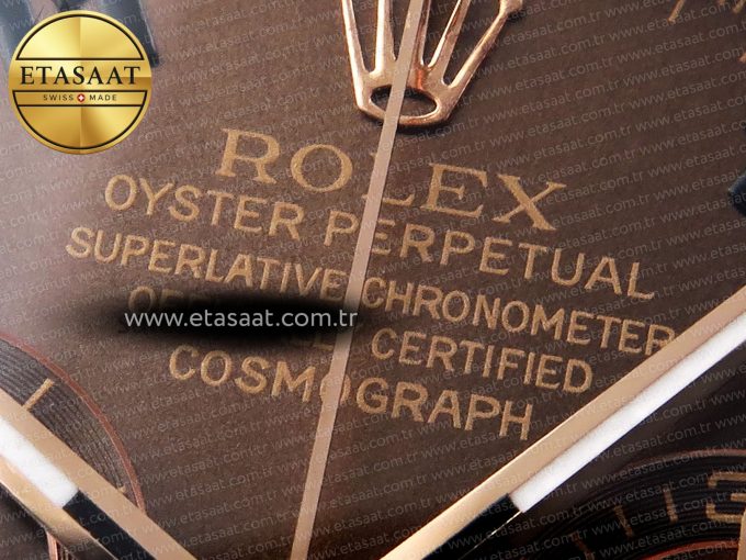 Daytona 116505 RG OMF Best Edition Chocolate Dial on RG Bracelet A7750 (Slim Movement) - Görsel 10