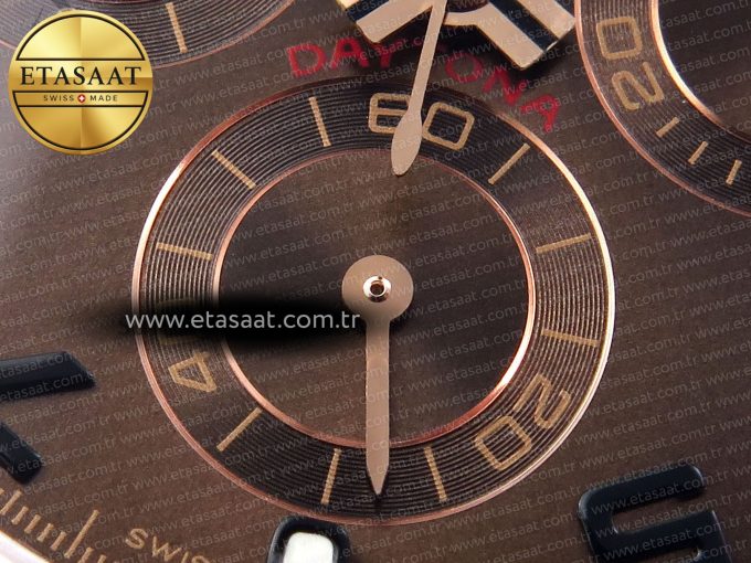 Daytona 116505 RG OMF Best Edition Chocolate Dial on RG Bracelet A7750 (Slim Movement) - Görsel 11