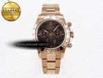 Daytona 116505 RG OMF Best Edition Chocolate Dial on RG Bracelet A7750 (Slim Movement) - Görsel 3